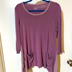 LOGO two toned purple shirt